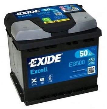 Батарея 50Ah 450A P + Exide EB500