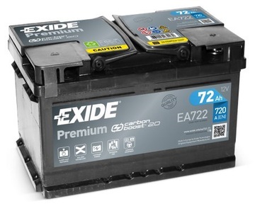 Акумулятор Exide PREMIUM 72ah 720A EA722 72ah