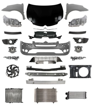 CITROEN C4 04-08 PRZÓD MASKA ZDERZAK PAS LAMPA