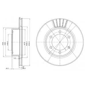 ПЕРЕДНІ ГАЛЬМІВНІ ДИСКИ DELPHI BG3535