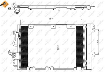 РАДІАТОР КОНДИЦІОНЕРА NRF 35556