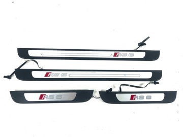 Накладки на бічні спідниці LED AUDI RS6 S6 A6 4g C7