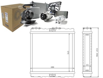 НАГРІВАЧ (170X188X33) SAAB 900 II 9-3 2.0-2.5 0