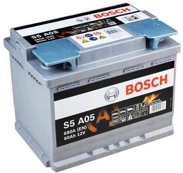 Аккумулятор BOSCH S5 AGM 60Ah 680A S5A05 START STOP