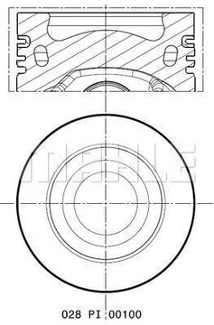 Поршень 028 PI 00100 002 MAHLE