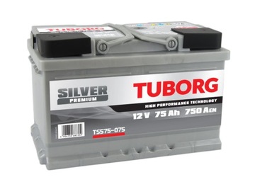 Акумулятор Tuborg Silver 75AH 750A TS575-075