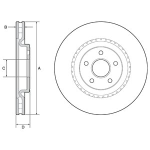 Гальмівний диск DELPHI BG9213C