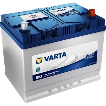 Пусковая батарея 70ah 630a P + Varta Blue E23