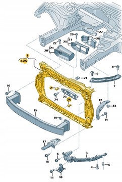 Audi OE Wzmocnienie przednie Q3 RSQ3 8U0805594F