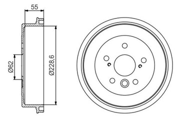 BOSCH 0 986 477 168 Гальмівний барабан