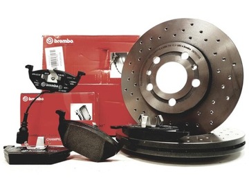 BREMBO XTRA ДИСКИ + КОЛОДКИ СПЕРЕДУ SEAT LEON І 256 ММ