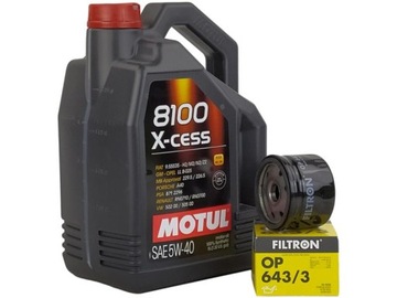 MOTUL 8100 X-CESS 5W40 5L+FILTR OLEJU OP643/3