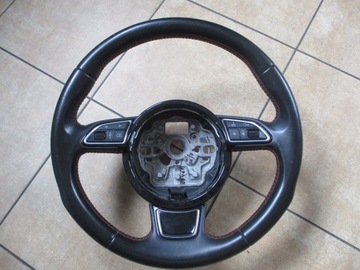 AUDI A6 C7 рульове колесо шкіра червона нитка