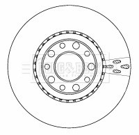 Комплект гальмівних дисків BORG &BECK / передній / CO