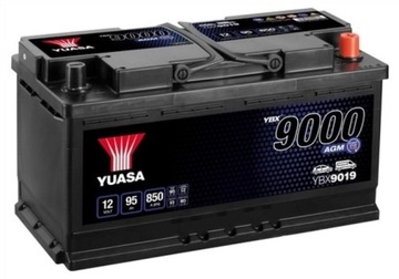 Акумулятор Yuasa AGM 95ah 850A YBX9019 DOJ+WYM LDZ
