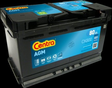 CEN CK800 AKUMULATOR CENTRA 80AH/800A 12V +P SYST