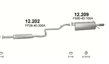 Глушник Глушники струмінь KPL MAZDA 626 1.8 2.0