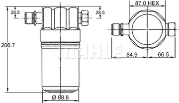 Осушитель кондиционера VW PASSAT B5 / AUDI A6 C5