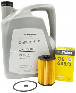 FILTR OLEJU 1.6 2.0 TDI +OLEJ VW 0W30 LONGLIFE III