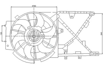 ВЕНТИЛЯТОР РАДИАТОРА OPEL VECTRA B 1.7 D/2.0 D/2.2 D