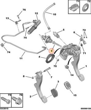 Peugeot OE 9674259580 Головний циліндр зчеплення