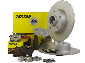 TEXTAR TARCZE+KLOCKI TYŁ RENAULT MEGANE III 260MM