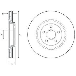 DELPHI тормозной диск BG9213C BREMBO 09.N246.21