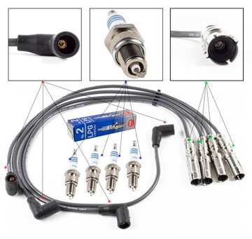 ПРОВІД + СВІЧКИ NGK SEAT AROSA 1.0 97-04
