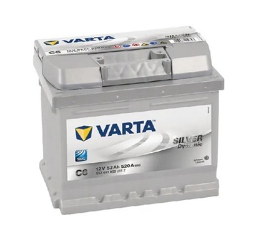 Акумулятор 12V 52ah 520A Silver Dynamic VARTA