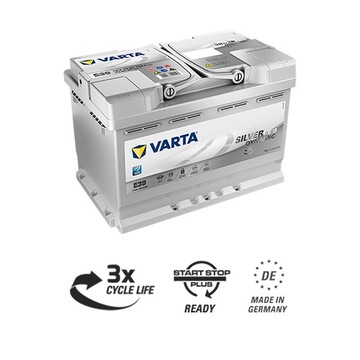 Батарея Varta Silver AGM STARTSTOP E39 70AH 760