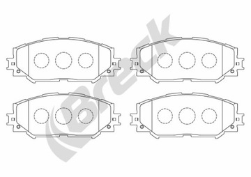 Передние колодки BRECK TOYOTA AURIS 1.33 Dual-VVTi