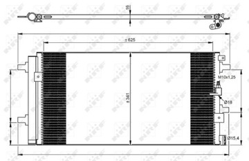 РАДІАТОР КОНДИЦІОНЕРА NRF 350060