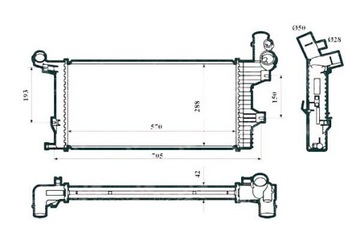 РАДІАТОР ДВИГУНА MERCEDES ATEGO OM900.912-OM906.9