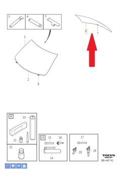 Szyba tylna Volvo XC60 (18-) OE 32244890