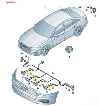 Audi Q7 quattro 2,0 aq7 WA1AJAF77MD016989 датчики PDC ззаду 6 шт