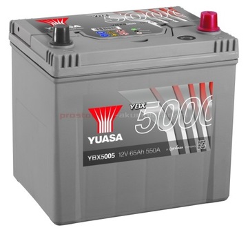 Akumulator 65Ah 550A P+ Yuasa YBX5005 Japan