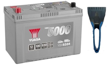 AKUMULATOR YBX5334 YUASA 100AH 830A L+ SILVER