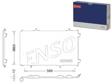 SKRAPLACZ CHŁODNICA KLIMATYZACJI DENDCN21030 DENSO