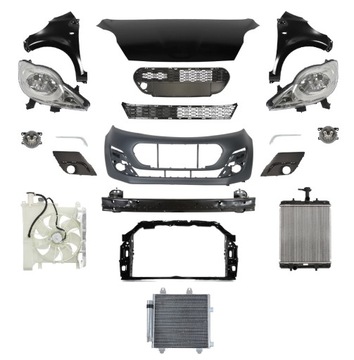 PEUGEOT 107 12-14 PRZÓD MASKA ZDERZAK PAS BŁOTNIK