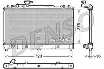 РАДІАТОР ДВИГУНА DENSO LFH115200A LFH115200B LFH1