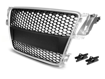 GRILL ATRAPA SPORT SREBRNY do AUDI A5 2007-06.2011