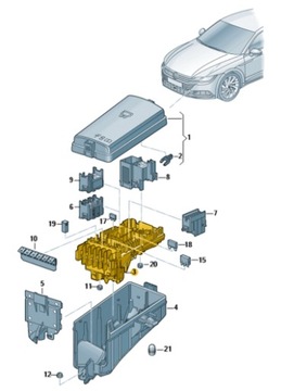 *SKRZYNKA BEZPIECZNIKÓW VOLKSWAGEN ORYGINAL OE