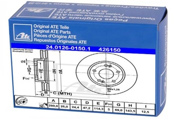 Тормозные диски ATE для KIA PRO CEE'D 1.4 1.6 2.0