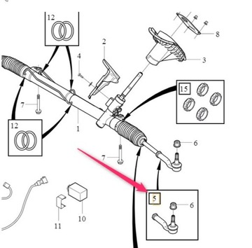Наконечник рульової тяги Volvo
