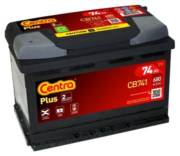 Akumulator Centra Plus CB741 12V 74Ah 680A L+