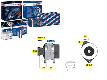 ALTERNATOR FIAT DUCATO 2,3JTD 02- 2,3D 06- BOSCH