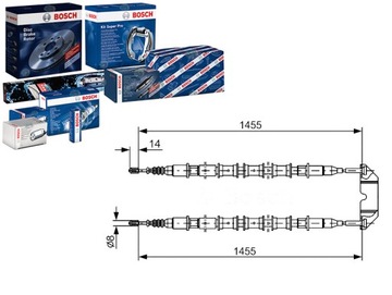 КАБЕЛЬ РУЧНОГО ГАЛЬМА BOSCH 90468900 24427061