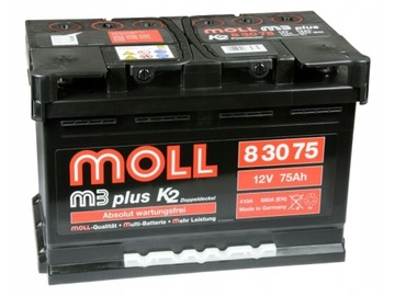 Akumulator Moll M3 Plus 12V 75Ah 680A P+ 83075