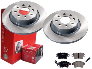 ДИСКИ КОЛОДКИ BREMBO ЗЗАДУ FIAT PUNTO III, EVO 264MM