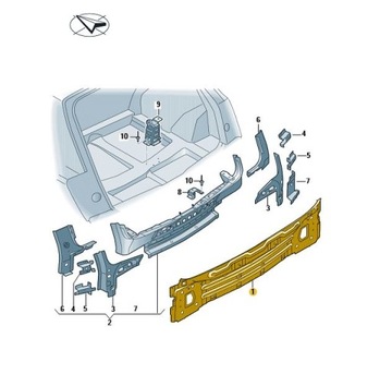 TYLNY PAS NADWOZIA WZMOCNIENIE AUDI Q7 SLINE SQ7